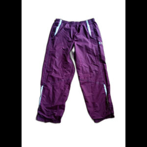Under Armour Track Pants Men's Large Maroon Zip Hem Mesh Liner